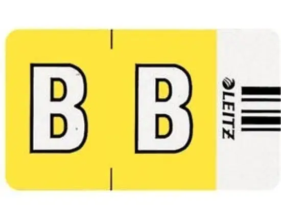 Buchstabensignale auf Rolle Leitz 6611-10-00 66111000 Orgacolor Aufdruck: B, gelb, Rolle 250 Stk