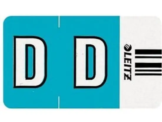 Buchstabensignale auf Rolle Leitz 6613-10-00 66131000 Orgacolor Aufdruck: D, blau, Rolle 250 Stk