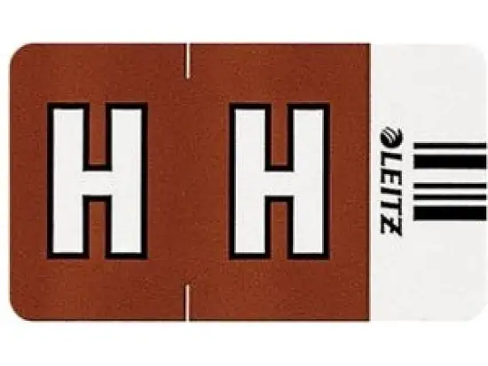 Buchstabensignale auf Rolle Leitz 6617-10-00 66171000 Orgacolor Aufdruck: H, braun, Rolle 250 Stk