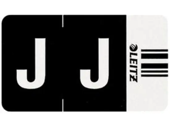 Buchstabensignale auf Rolle Leitz 6619-10-00 66191000 Orgacolor Aufdruck: J, schwarz, Rolle 250 Stk