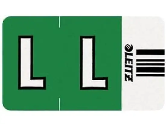 Buchstabensignale auf Rolle Leitz 6621-10-00 66211000 Orgacolor Aufdruck: L, dunkelgrün, Rolle 250 Stk