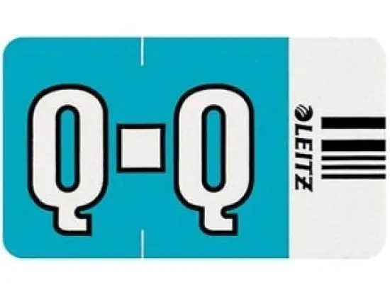 Buchstabensignale auf Rolle Leitz 6626-10-00 66261000 Orgacolor Aufdruck: Q, blau, Rolle 250 Stk