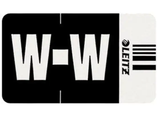 Buchstabensignale auf Rolle Leitz 6632-10-00 66321000 Orgacolor Aufdruck: W, schwarz, Rolle 250 Stk
