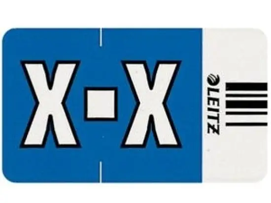 Buchstabensignale auf Rolle Leitz 6633-10-00 66331000 Orgacolor Aufdruck: X, dunkelblau, Rolle 250 Stk
