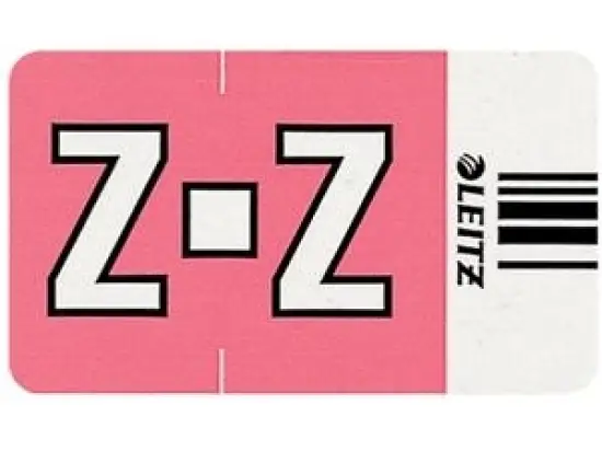 Buchstabensignale auf Rolle Leitz 6635-10-00 66351000 Orgacolor Aufdruck: Z, rosa, Rolle 250 Stk