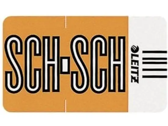 Buchstabensignale auf Rolle Leitz 6636-10-00 66361000 Orgacolor Aufdruck: SCH, hellbraun, Rolle 250 Stk