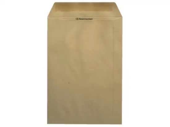 Versandtasche Soennecken 327667470 1339 B4 ohne Fenster/nassklebend braun 110g, Pack 10 Stk