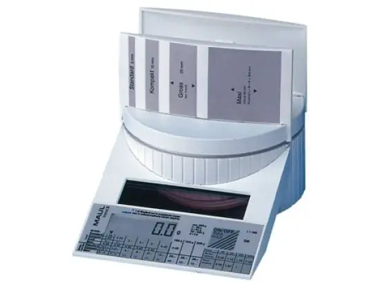 Briefwaage Maul 1513102 MAULtronic-S Porto 2000g, weiß, 0,5g/1g-Teilung Solarbetrieb