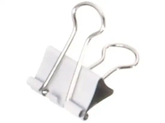 Briefklemmer-Foldback Maul 2141902 mauly 19 mm, weiß, Pack 12 Stk