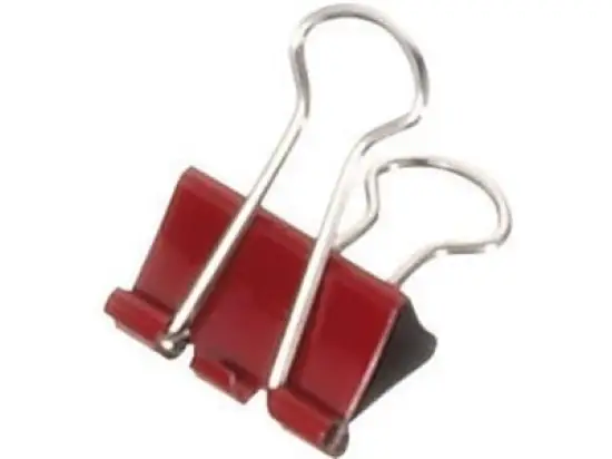 Briefklemmer-Foldback Maul 2141925 mauly 19 mm, rot, Pack 12 Stk