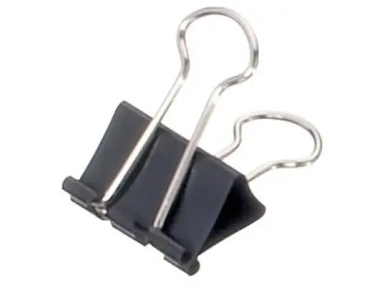 Briefklemmer-Foldback Maul 2142590 mauly 25 mm, schwarz, Pack 12 Stk