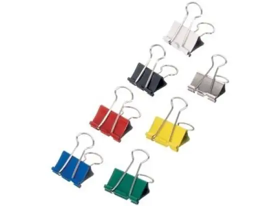 Briefklemmer-Foldback Maul 2142599 mauly 25 mm, farblich sortiert, Pack 12 Stk