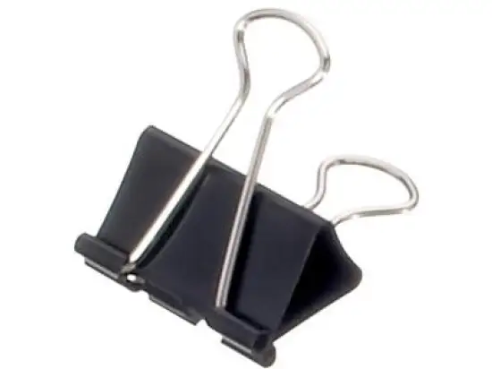 Briefklemmer-Foldback Maul 2143290 mauly 32 mm, schwarz, Pack 12 Stk