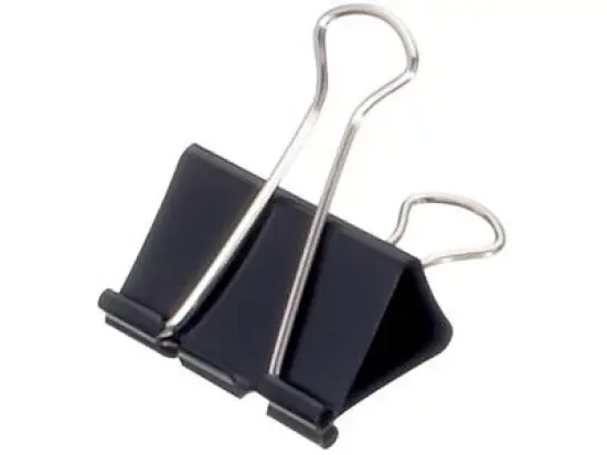 Briefklemmer-Foldback Maul 2144190 mauly 41 mm, schwarz, Pack 12 Stk