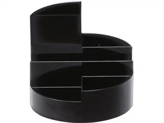 Köcher Maul 4117690 MAULrundbox Kunststoff, rund, mit verschiedenen Fächern, schwarz