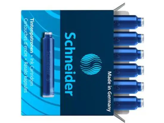Tintenpatrone Schneider 6603 klein blau, Pack 6 Stk