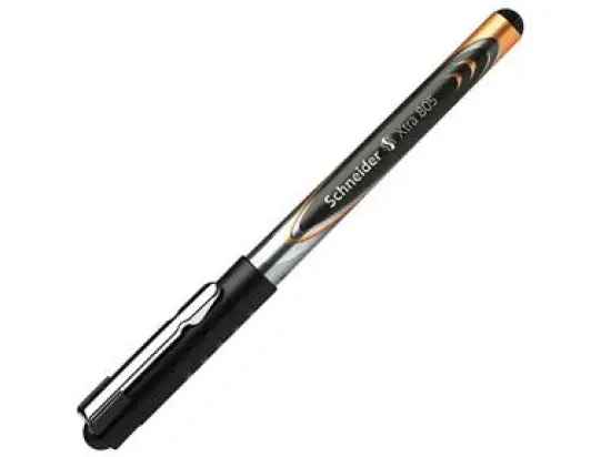 Tintenroller Schneider 8051 Xtra 805 0,5mm, Edelstahlspitze, mit Kappe, schwarz