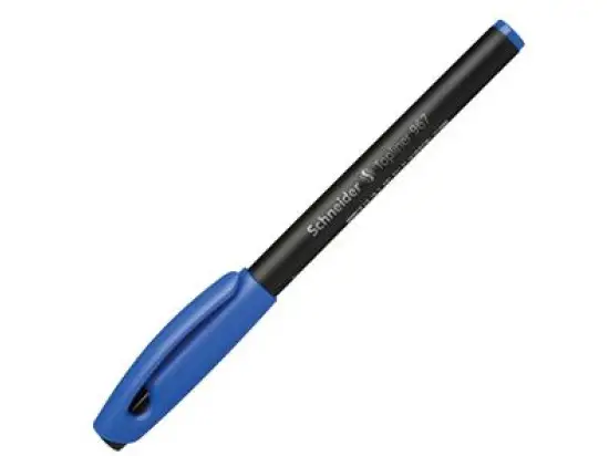 Fineliner Schneider 9673 Topliner 967 blau/schwarz, Pack 10 Stk