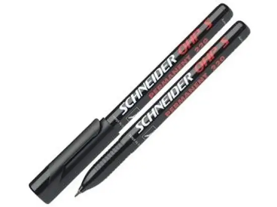 Universalmarker Schneider 112401 Maxx 220 S 0,4mm (SF), Rundspitze, wasserfest, schwarz, Pack 10 Stk