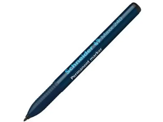 Permanentmarker Schneider 124001 Maxx 240 1-2mm, Rundspitze, schwarz