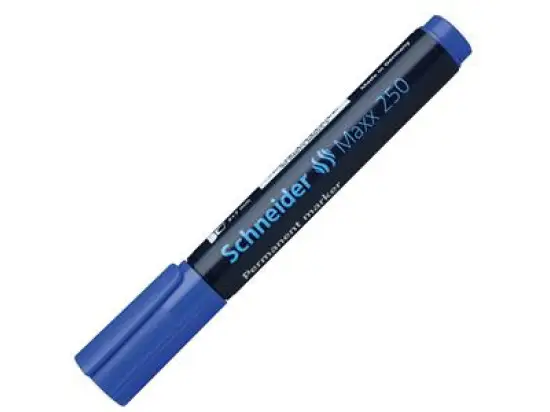 Permanentmarker Schneider 125003 Maxx 250 2-7mm, Keilspitze, blau