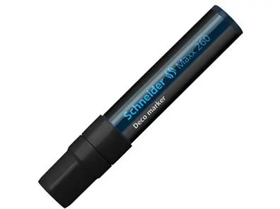 Kreidemarker Schneider 126001 Maxx 260 5-15mm, Blockspitze, schwarz