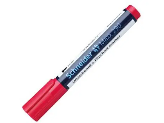 Whiteboardmarker / Flipchartmarker Schneider 129002 Maxx 290 2-3mm, Rundspitze, rot