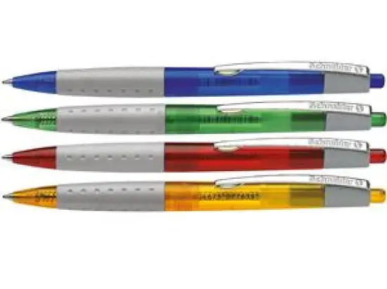 Kugelschreiber Schneider 135580 Loox M, Wechselmine, Druckmechanik, dokumentenecht, farbig sortiert, Schreibfarbe blau, Pack 20 Stk