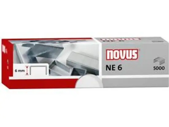 Heftklammern Novus 042-0000 NE6 26/6, Stahldraht, verzinkt, Höhe: 6 mm, Pack 5000 Stk