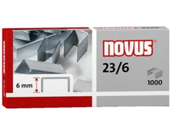 Heftklammern Novus 042-0039 23/6 verzinkt, Pack 1000 Stk