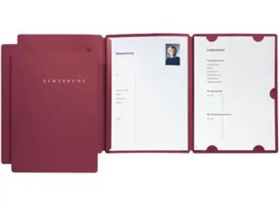 Bewerbungsmappe Pagna 22002-01 Select rot Karton/Pappe Klemmmechanik