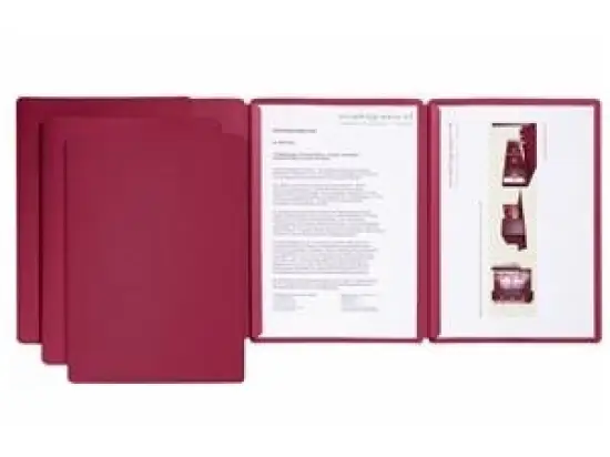 Präsentationsmappe Pagna 22003-01 Sprint A4, Karton 270g, rot, Klemmmechanik