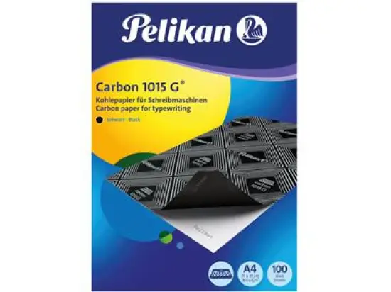 Kohlepapier Pelikan 018770 carbon 1015G A4 schwarz, für Schreibmaschinen, Pack 100 Blatt