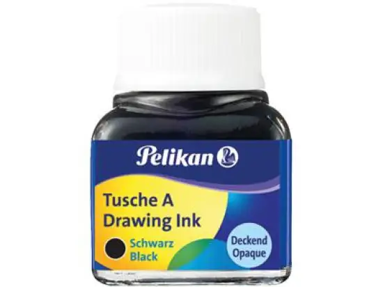 Zeichentusche Pelikan 201665 Tusche A Schreibfarbe: schwarz (17), deckend, Flasche 10ml