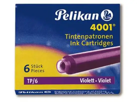 Tintenpatrone Pelikan 301697 4001 klein violett, Pack 6 Stk