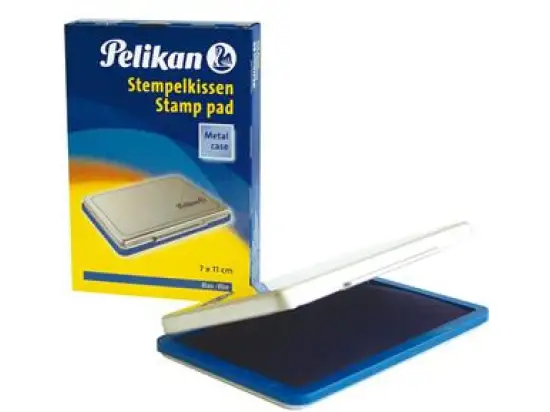 Stempelkissen Pelikan 331017 7 x 11 cm, blau, Metallgehäuse