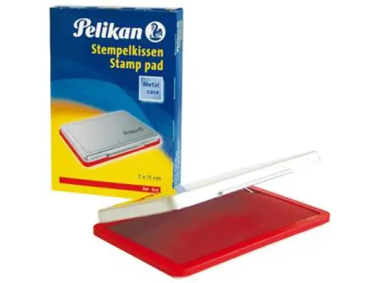Stempelkissen Pelikan 331025 7 x 11 cm, rot, Metallgehäuse