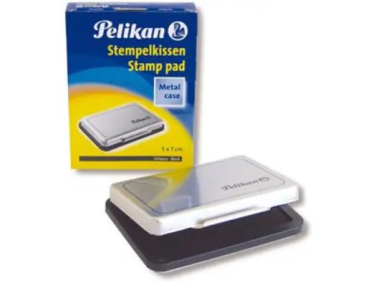 Stempelkissen Pelikan 331066 5 x 7 cm, schwarz, Metallgehäuse