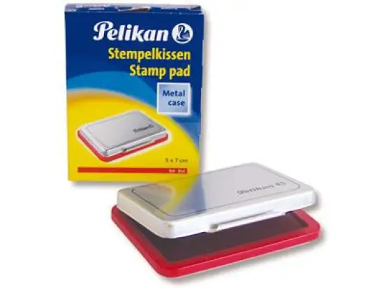 Stempelkissen Pelikan 331181 5 x 7 cm, rot, Metallgehäuse