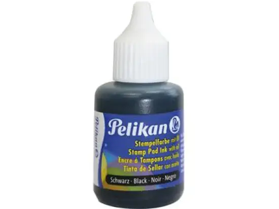Stempelfarbe mit Öl Pelikan 351353 schwarz, Flasche 30ml