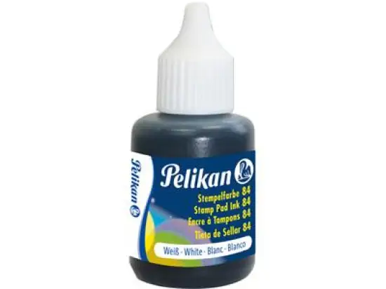 Stempelfarbe ohne Öl Pelikan 351502 84 weiß, Flasche 30ml