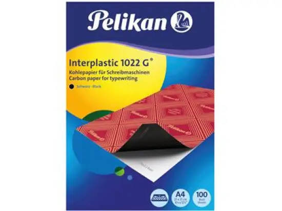 Kohlepapier Pelikan 404400 Interplastic 1022G A4 schwarz, Pack 100 Blatt