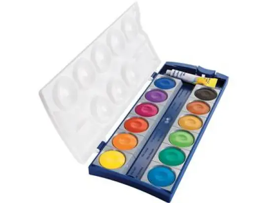 Deckfarbkasten Pelikan 720250 735K 12 Farben, inkl. 1 Tube Deckweiß