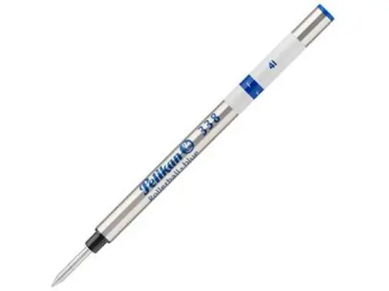 Rollermine Pelikan 908467 338F F, Metallspitze, Wechselmine, blau