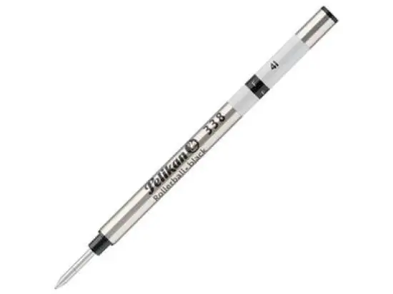 Rollermine Pelikan 908483 338F F, Metallspitze, Wechselmine, schwarz