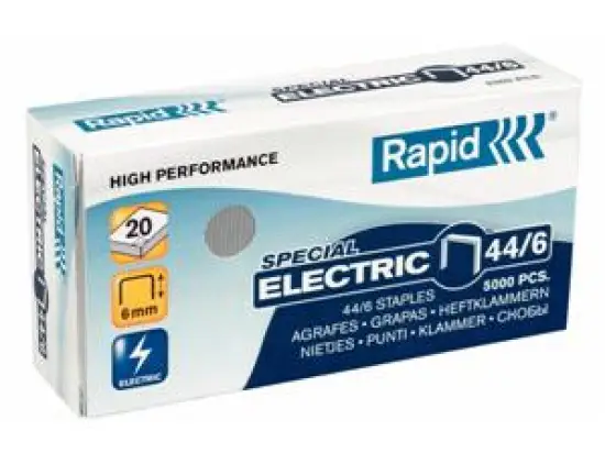 Heftklammern Rapid 24868100 Electric 44/6 galvanisiert 5M, Pack 5 x 5000 Stk