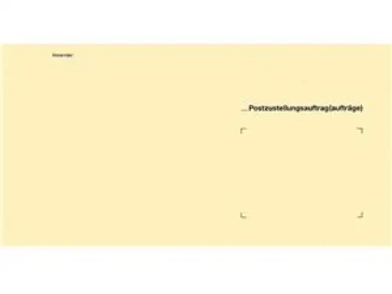 Zustellungsumschlag RNK 2047 125 x 235 mm, ohne Fenster, an Postamt, äußerer Umschlag, gelb, Pack 500 Stk