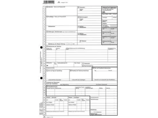 Frachtbrief RNK 2101 Güterverkehr, A4, 3Seiten, selbstdurchschreibend, Pack 50 Stk