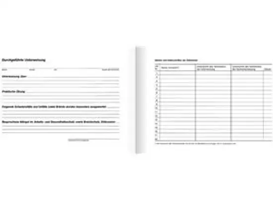 Unterweisungsbuch RNK 3122 A5-quer, 24 Blatt (48 Seiten), für betriebliche Unfallverhütung