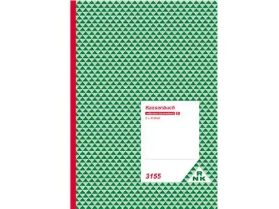 Kassenbuch RNK 3155 A4, 2 x 40 Blatt, selbstdurchschreibend, ohne Nummerierung, mit Mehrwertsteuerspalten